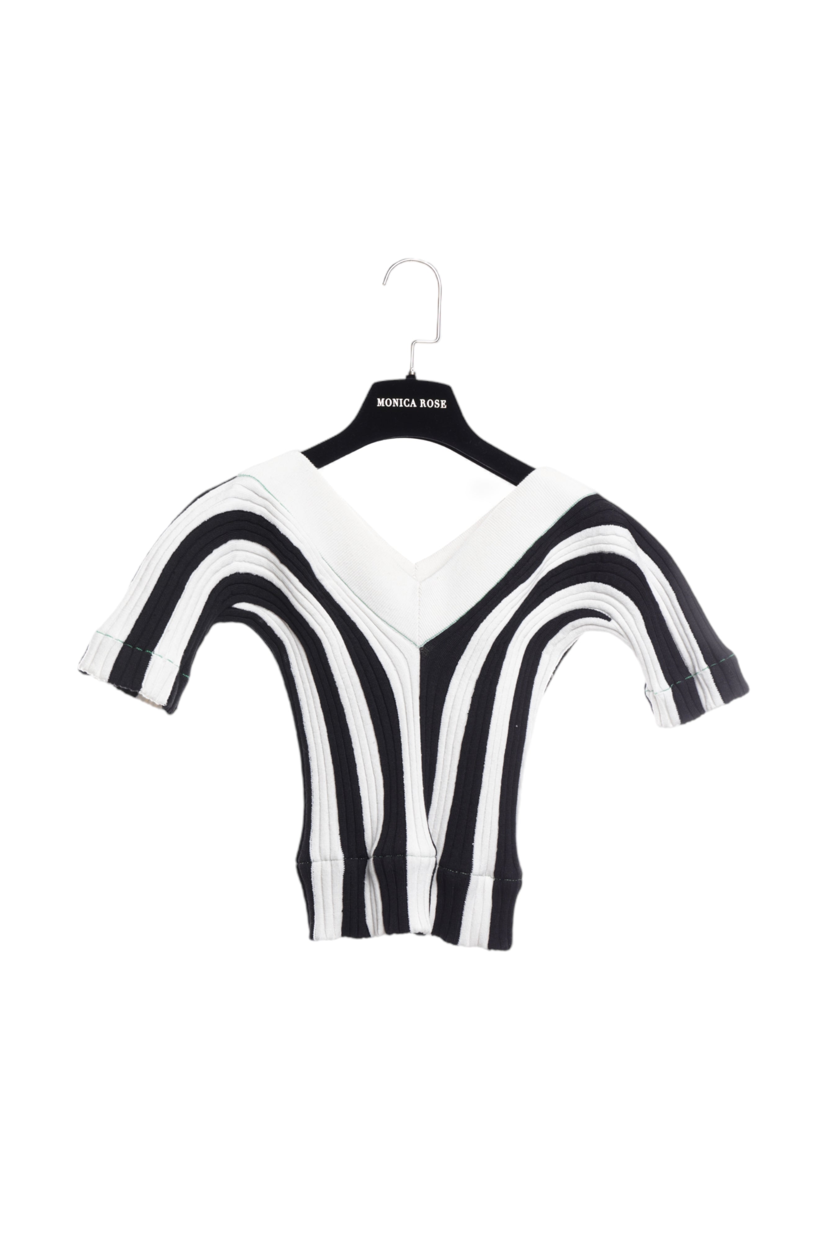 Bottega Veneta Striped Ribbed Top