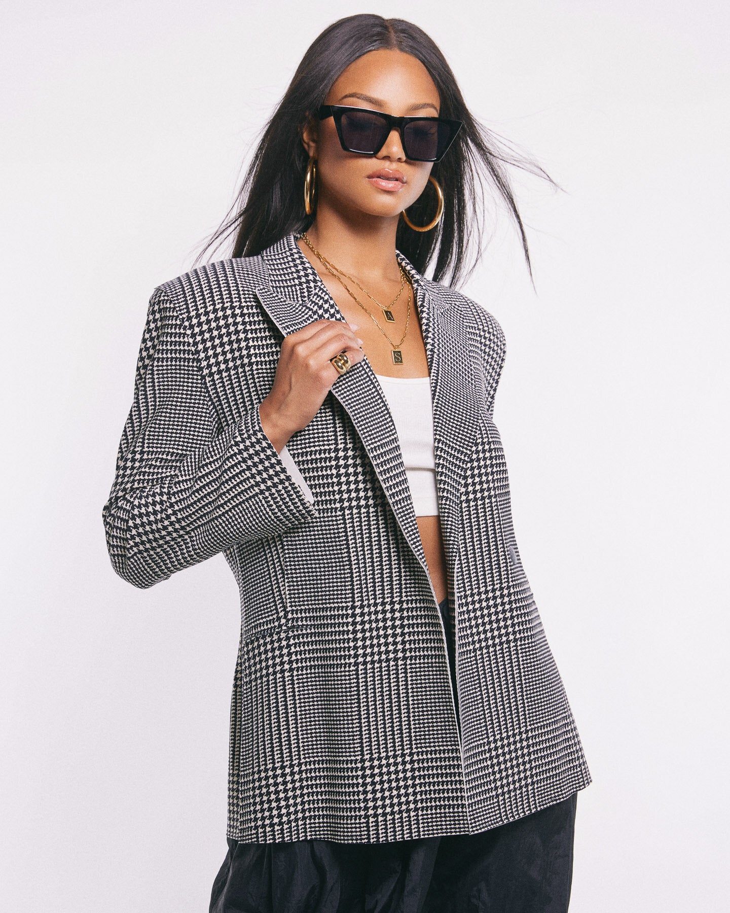 Norma Kamli Plaid Blazer