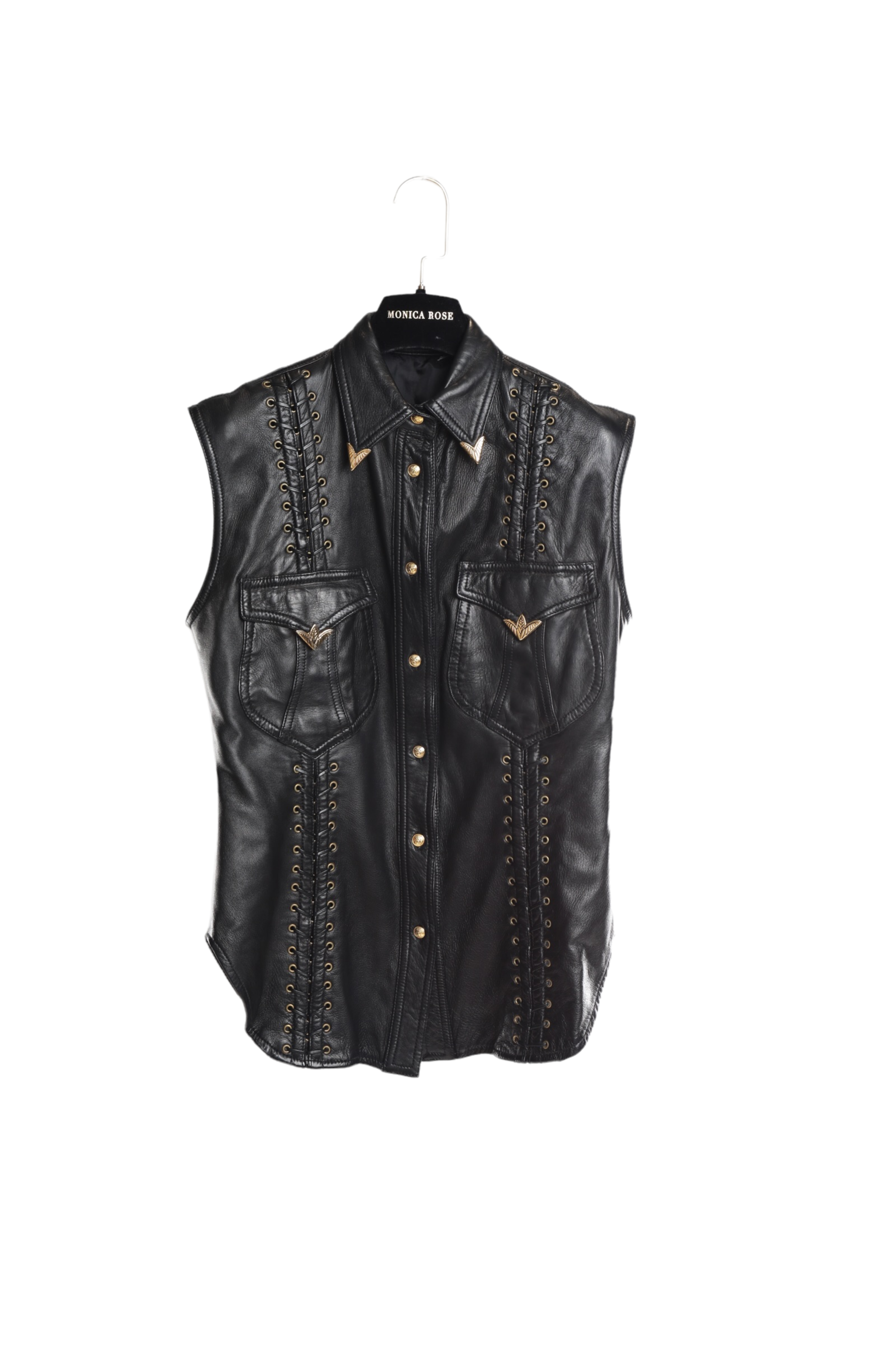 Vintage Gianni Versace Leather Vest – Shop Monica Rose