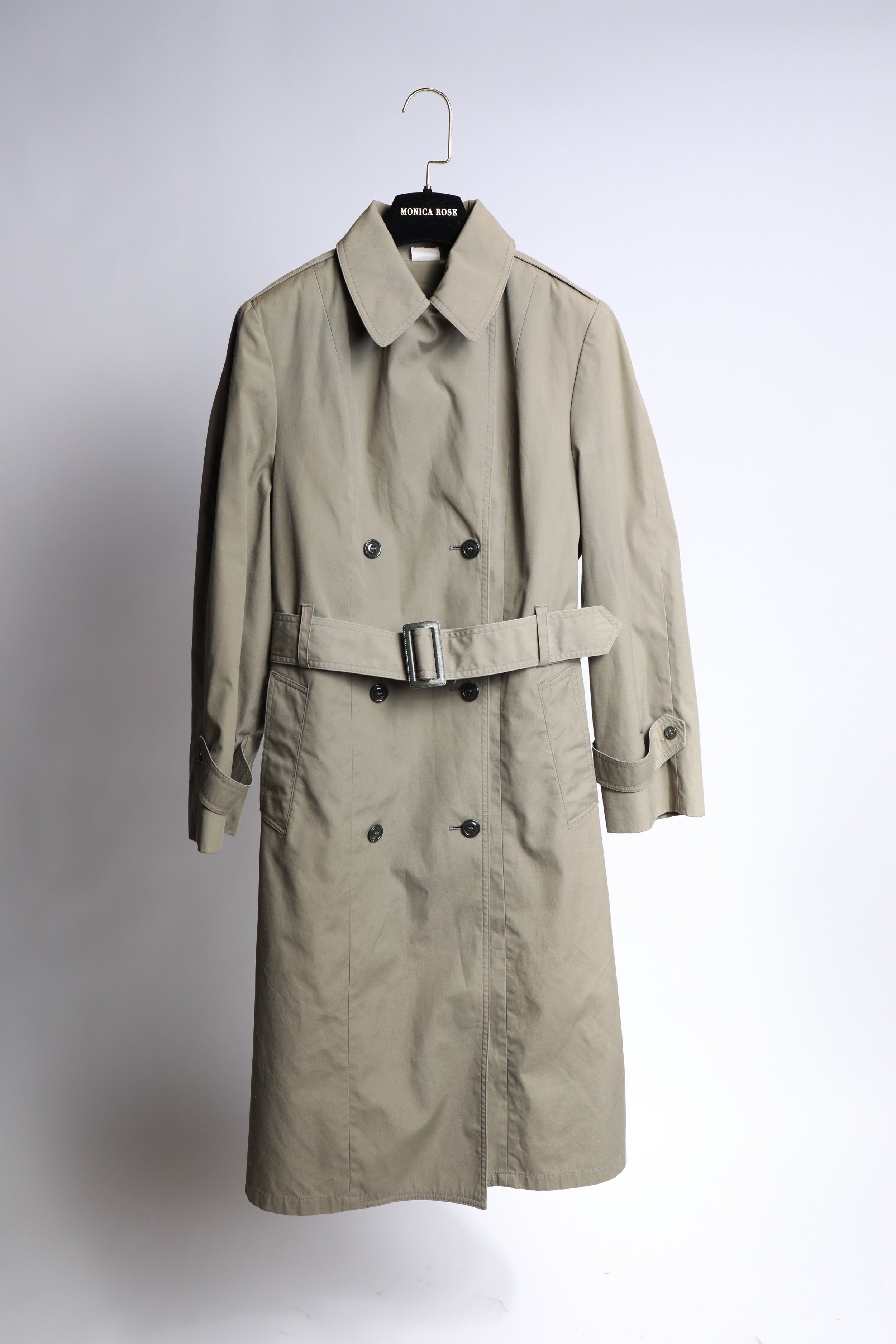 Vintage Khaki Military Trench Coat