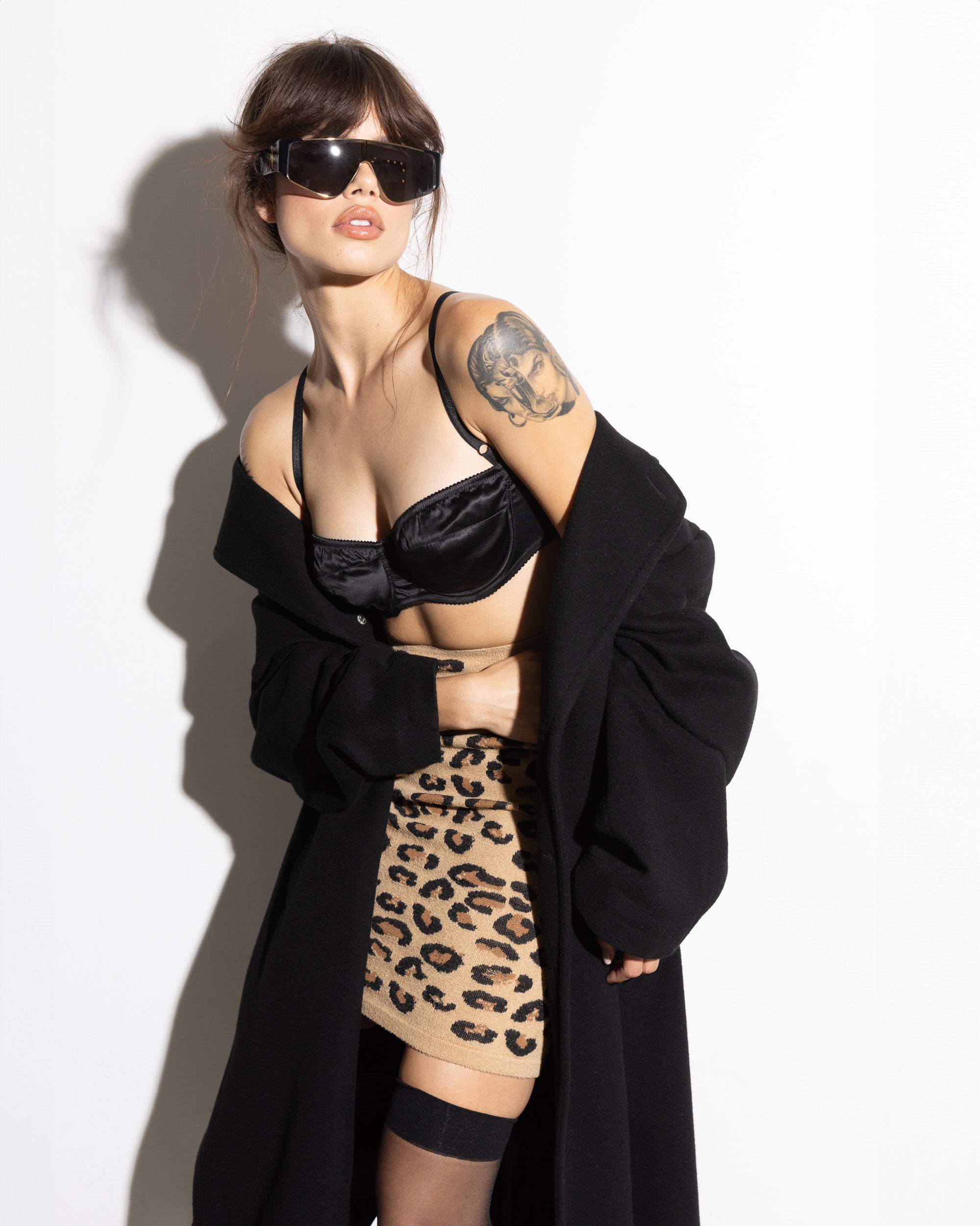 Azzedine Alaïa Vintage 90s Leopard Print Skirt