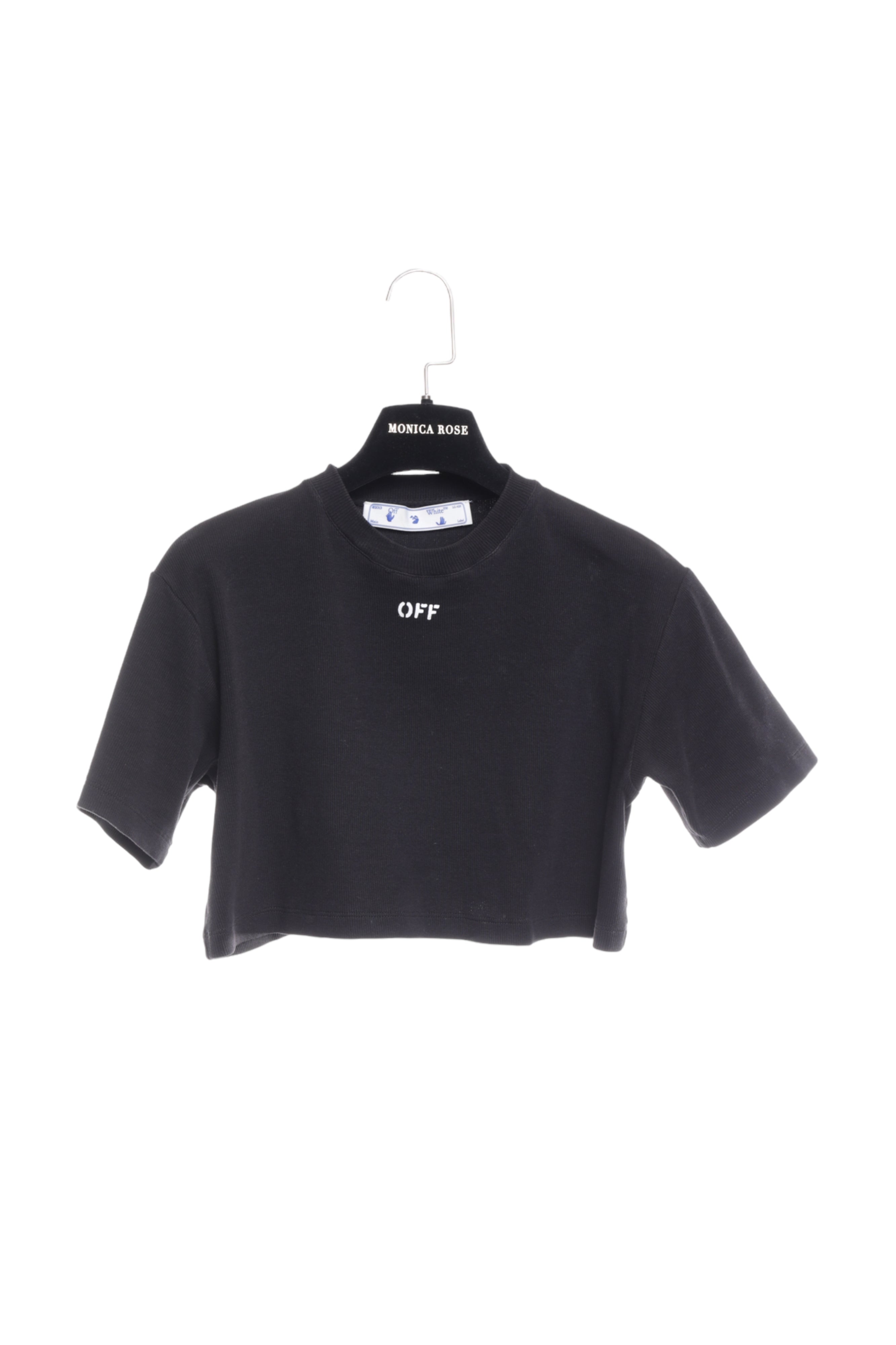 Off-White Stamp Rib Crop Tee