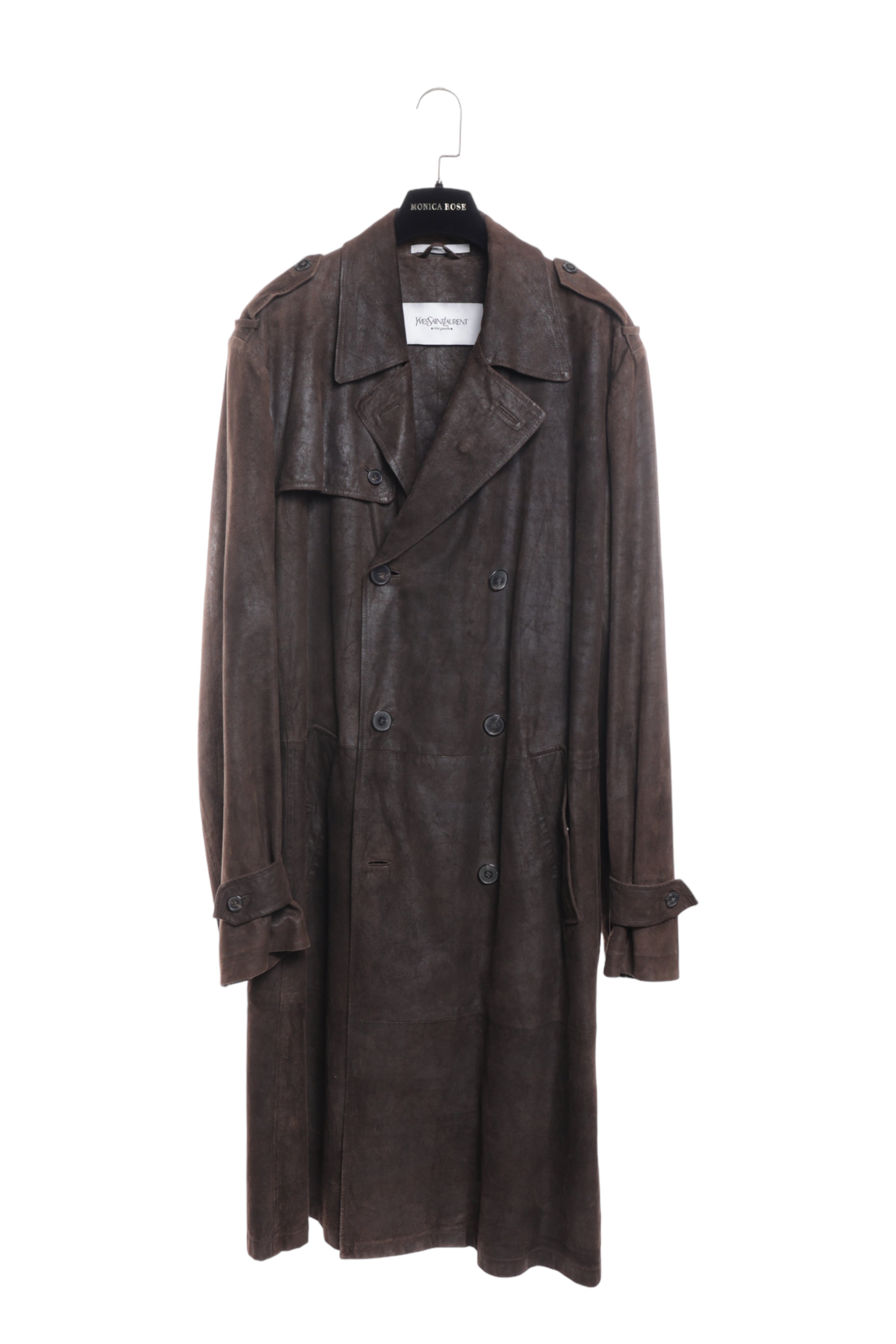 Yves Saint Laurent Leather Trench Coat – Shop Monica Rose