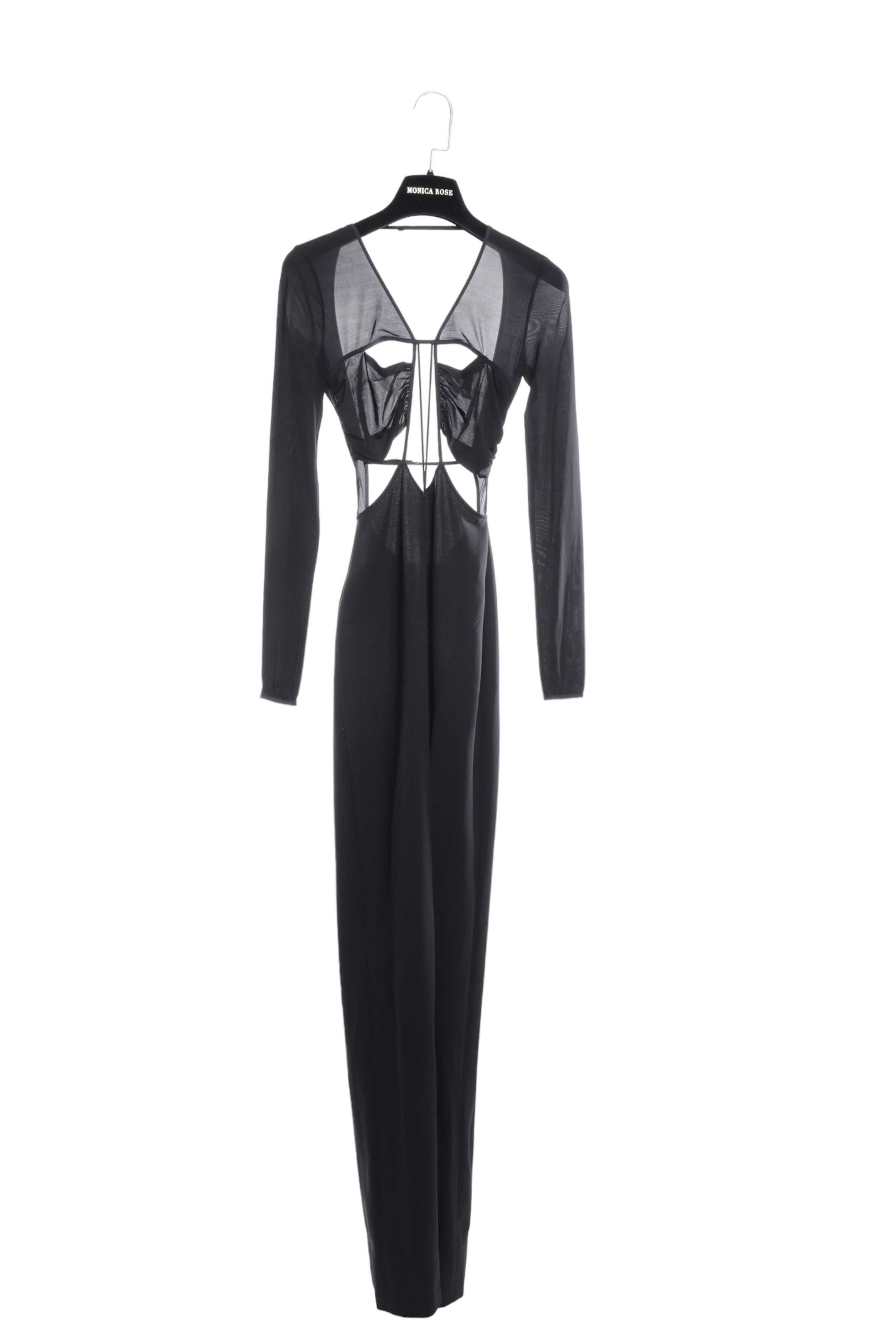 Nensi Dojaka Black Cut-Out Dress