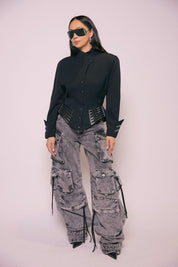 Thierry Mugler Black Futuristic Jacket