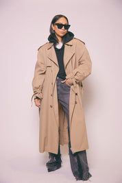 Vintage Khaki Trench Coat