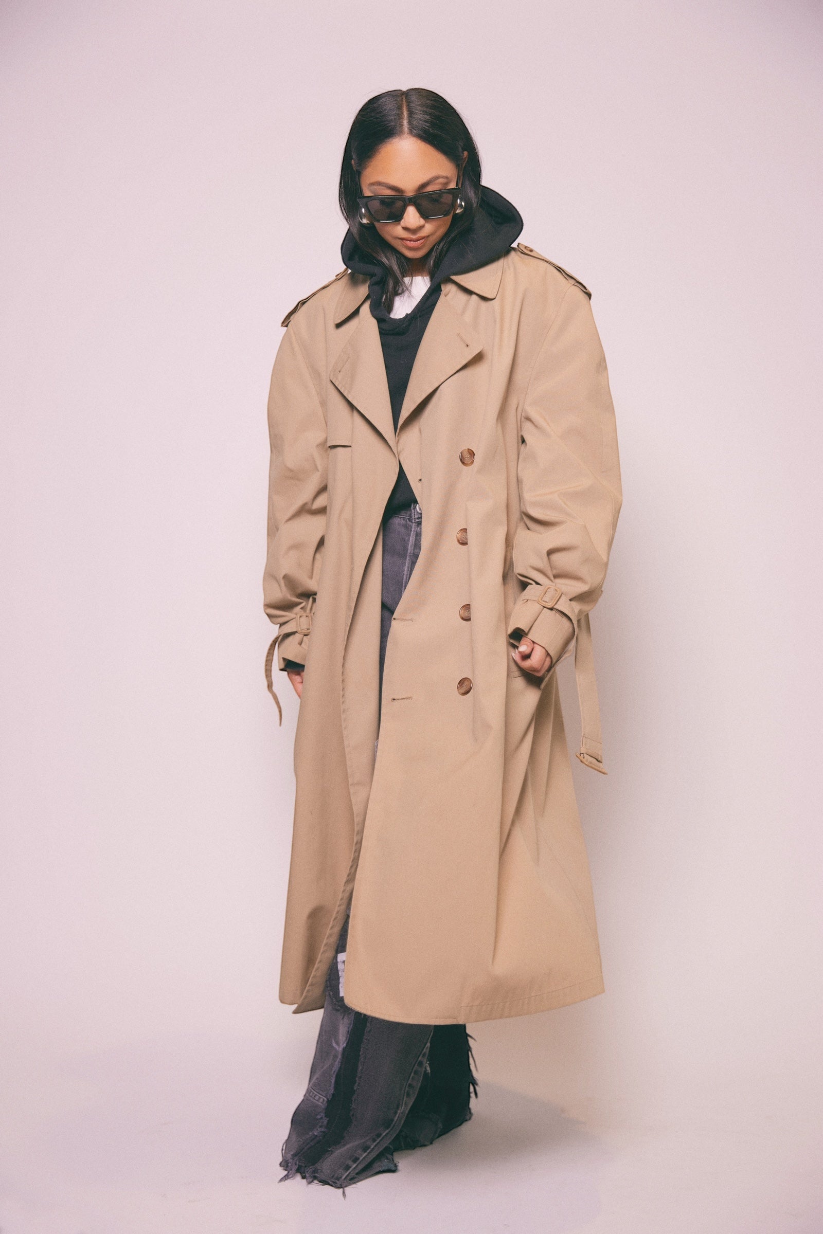 Vintage Khaki Trench Coat