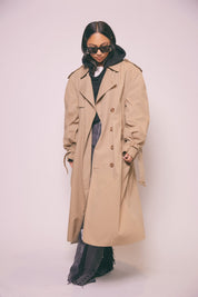 Vintage Khaki Trench Coat
