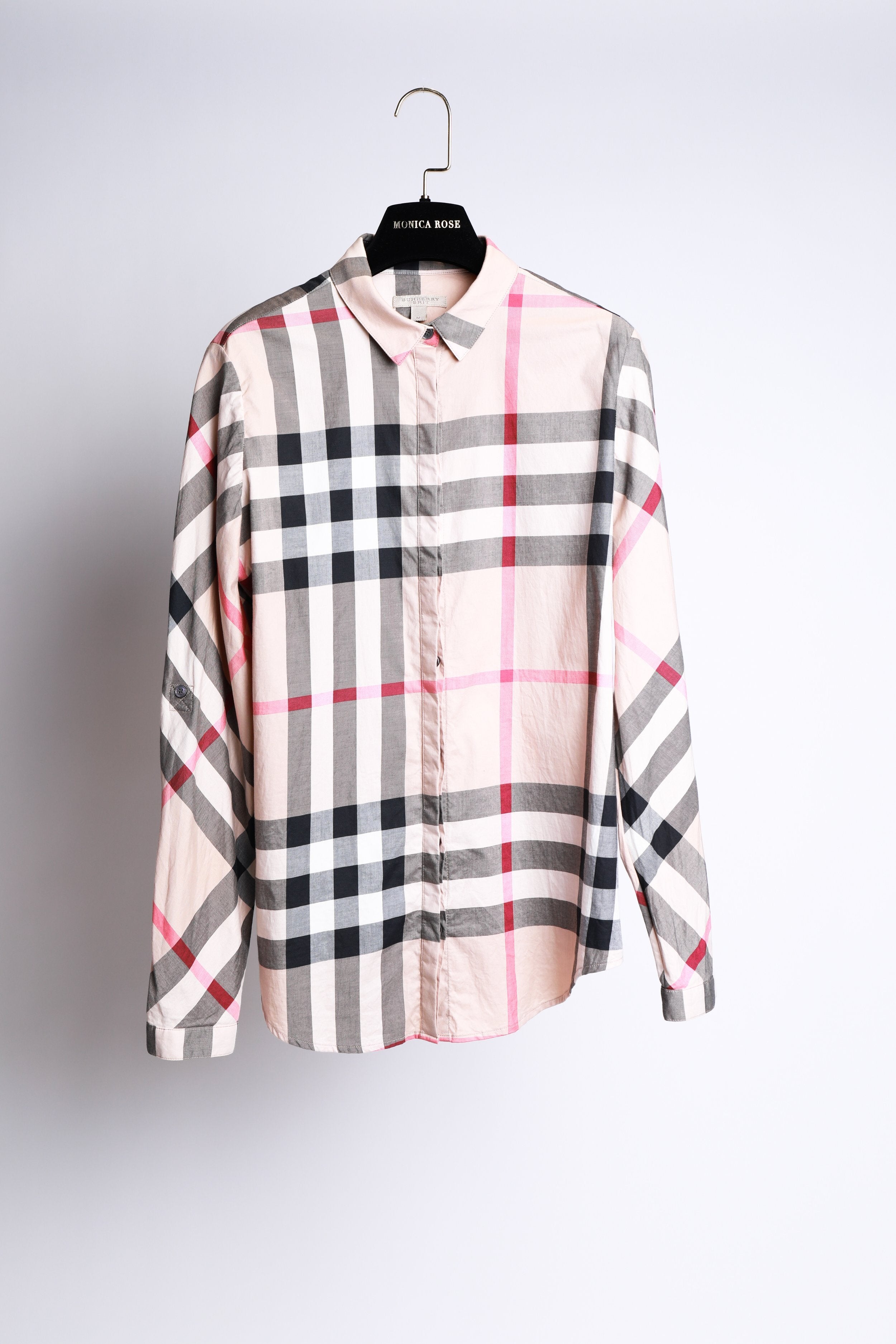 burberry plaid dress shirt Burberry check-plaid Cotton Shirt | Grey