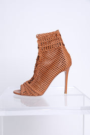 Gianvito Rossi "Marnie" Woven Booties