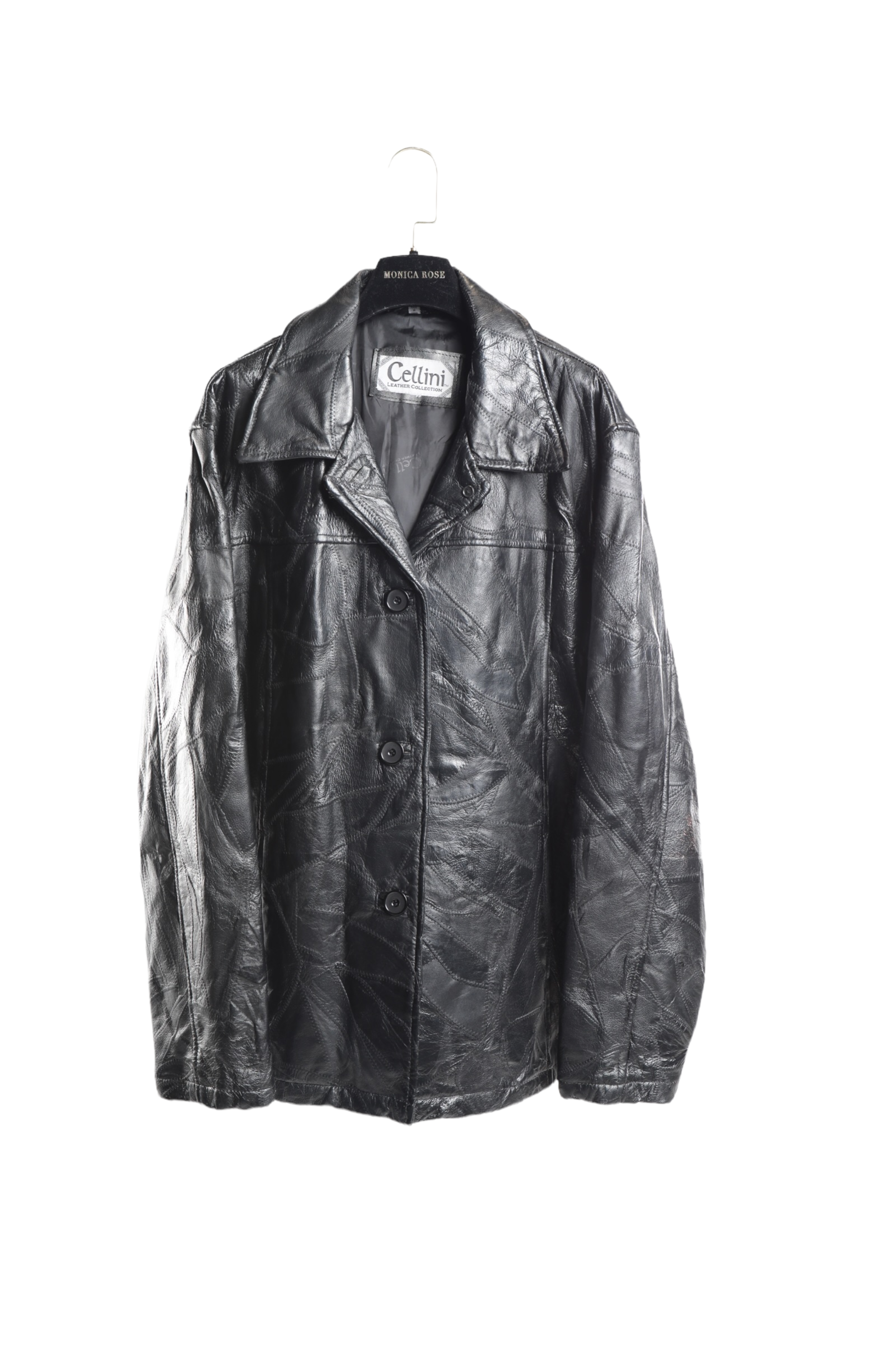 Vintage Patchwork Leather Coat