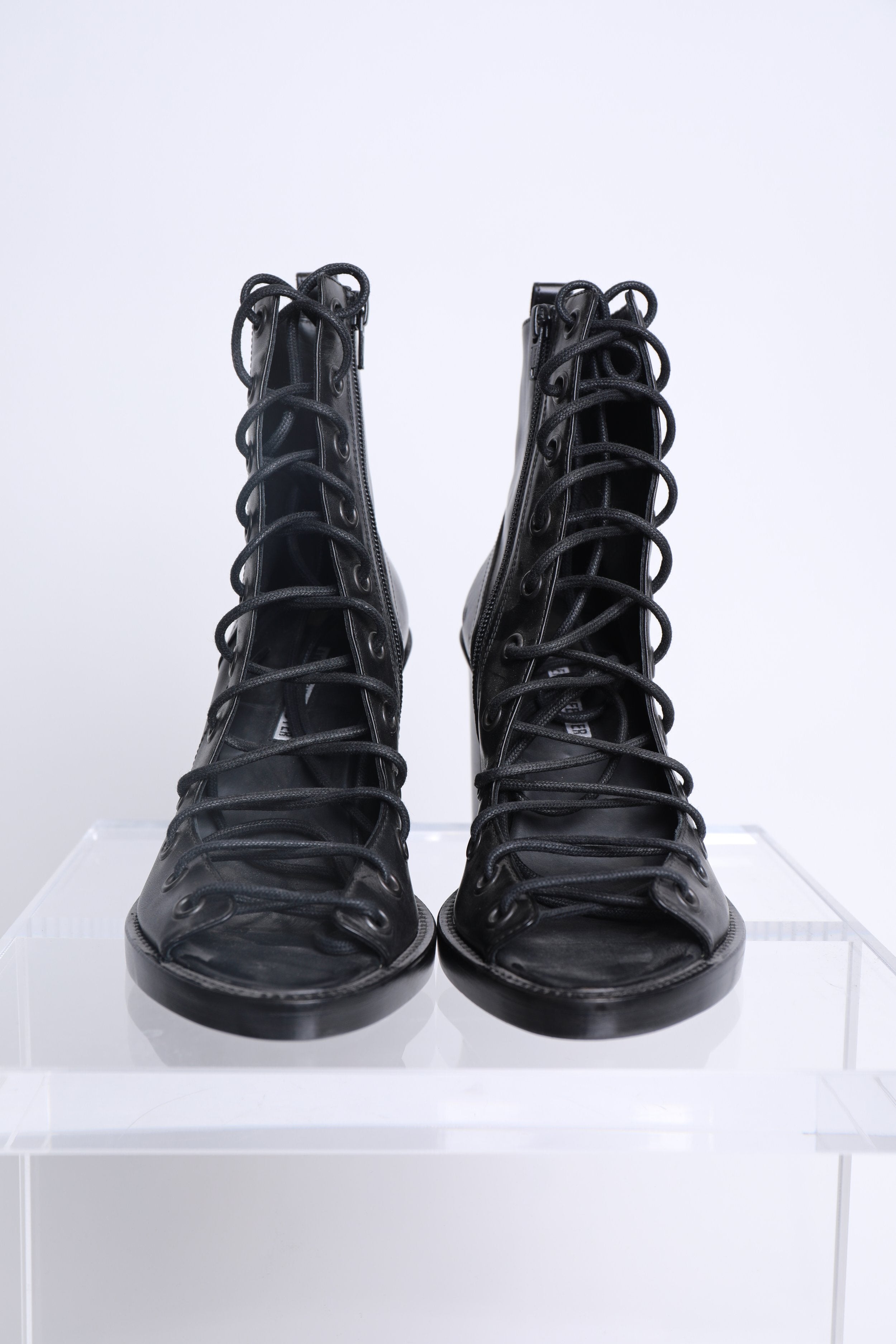 Ann Demeulemeester Lace Up Leather Boots