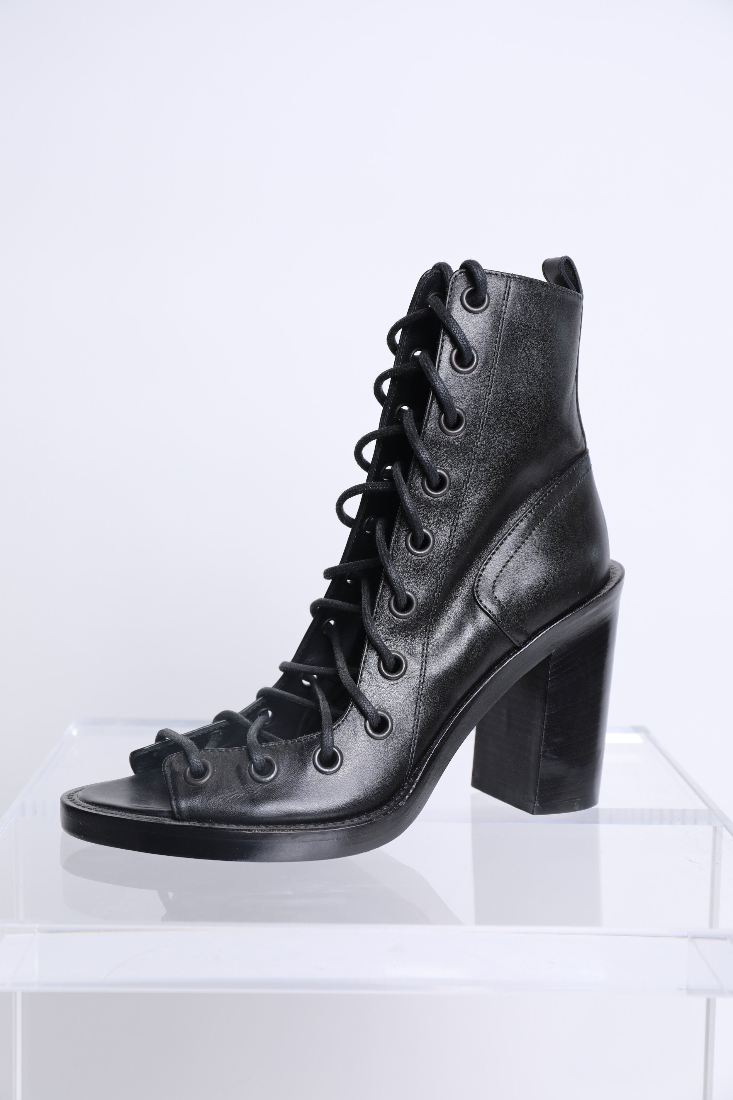 Ann Demeulemeester Lace Up Leather Boots